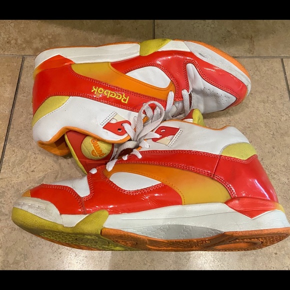 Vintage 1989 Orange Reebok Court Victory pump Sz 9 - Picture 3 of 12